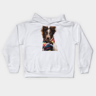 Scarf Dog Kids Hoodie